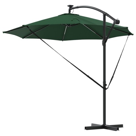 VidaXL Parasol banana na wysięgniku Zielony 294 x 294 x 248 cm