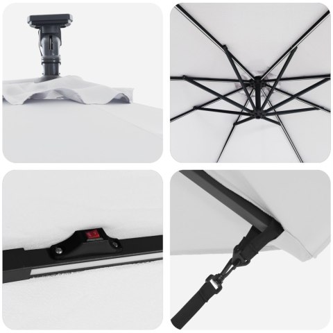 PARASOL BANANA NA WYSIĘGNIKU PIASKOWY 294X294X248CM