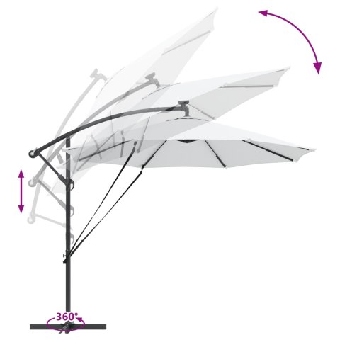 PARASOL BANANA NA WYSIĘGNIKU PIASKOWY 294X294X248CM