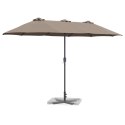 PARASOLKA OGRODOWA CIEMNOSZARY 380X196X235CM