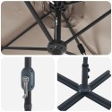 PARASOLKA OGRODOWA CIEMNOSZARY 380X196X235CM