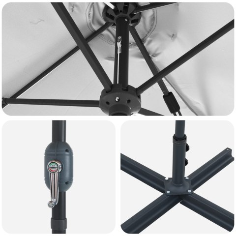 PARASOLKA OGRODOWA PIASKOWY 380X196X235CM