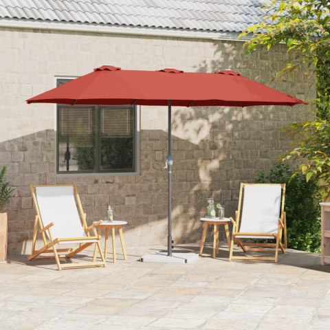 PARASOL OGRODOWY TERAKOTA 380X196X235CM PODWÓJNA CZASZA