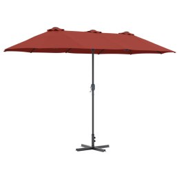 PARASOL OGRODOWY TERAKOTA 380X196X235CM PODWÓJNA CZASZA
