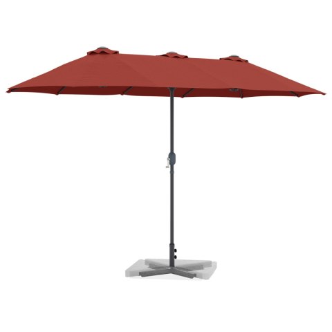 PARASOL OGRODOWY TERAKOTA 380X196X235CM PODWÓJNA CZASZA