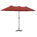 PARASOL OGRODOWY TERAKOTA 380X196X235CM PODWÓJNA CZASZA