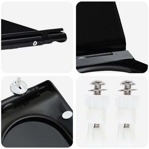 DESKA TOALETOWA CZARNY 48.5X 36X 5CM POLIPROPYLEN