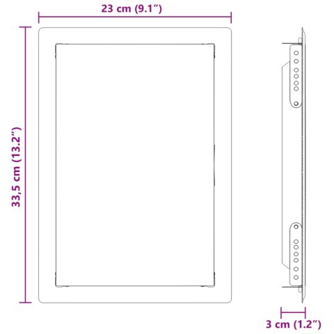 PANEL DOSTĘPU BIAŁY 20X30CM STAL