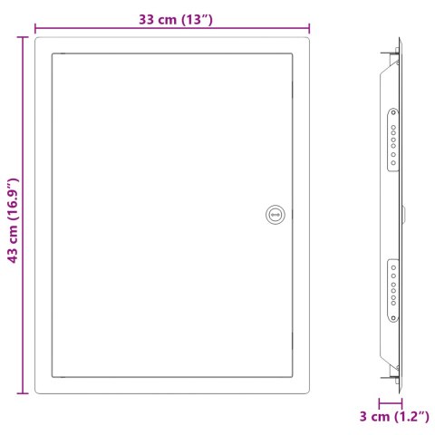 PANEL DOSTĘPU BIAŁY 30X40CM STAL