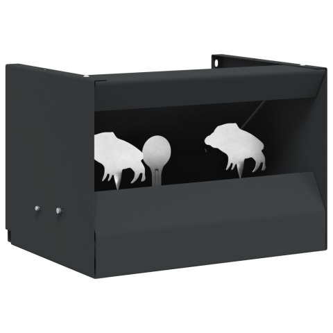 SKRZYNKA NA PUŁAPKĘ NA POCISKI CZARNY 29X22X20CM STAL