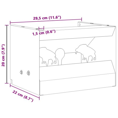 SKRZYNKA NA PUŁAPKĘ NA POCISKI CZARNY 29X22X20CM STAL
