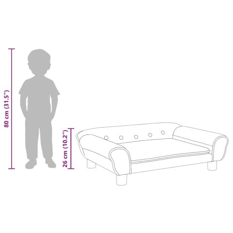 SOFA DLA DZIECI CIEMNOSZARA 70X45X26CM AKSAMIT