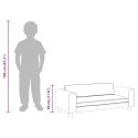 SOFA DZIECIĘCA Z PODNÓŻKIEM BRĄZOWA 100X50X30CM EKOSKÓRA