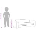 VidaXL Sofa dziecięca z podnóżkiem, kremowa, 100x50x30 cm, aksamit