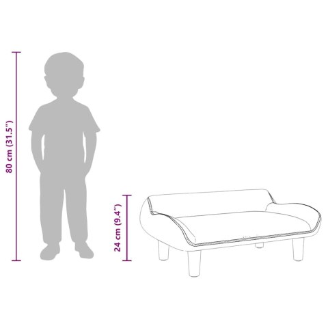 VidaXL Sofa dla dzieci, różowa, 70x40x24 cm, aksamit