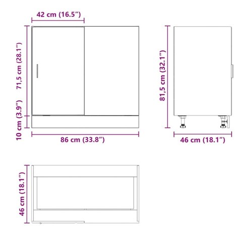SZAFKA KUCHENNA DOLNA "LYON" SONOMA Z DREWNA KLEJONEGO