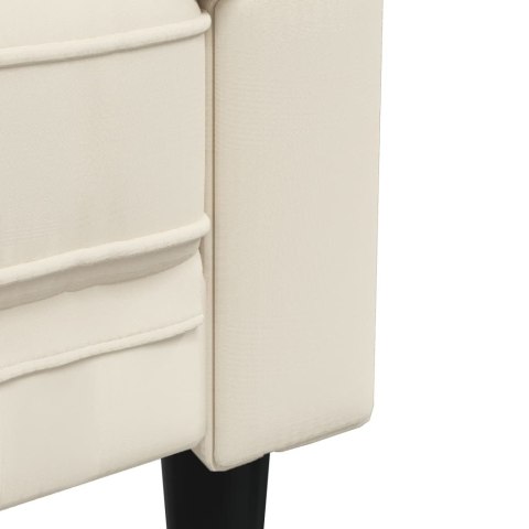 2-CZ. KOMPLET WYPOCZYNKOWY KREMOWY OBITY TKANINĄ