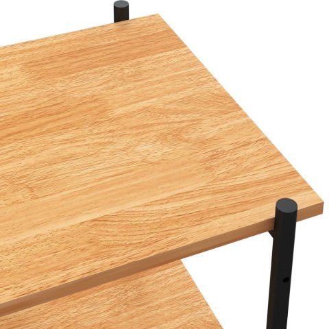 4-POZIOMOWY REGAŁ CZARNO-DĘBOWY 80X40X130CM