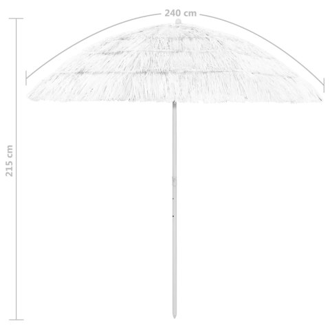 PARASOL PLAŻOWY W HAWAJSKIM STYLU BIAŁY 240CM