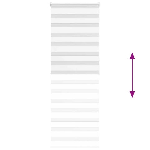 ROLETA ZEBRA BIAŁA SZEROKOŚĆ TKANINY 65,9CM POLIESTER