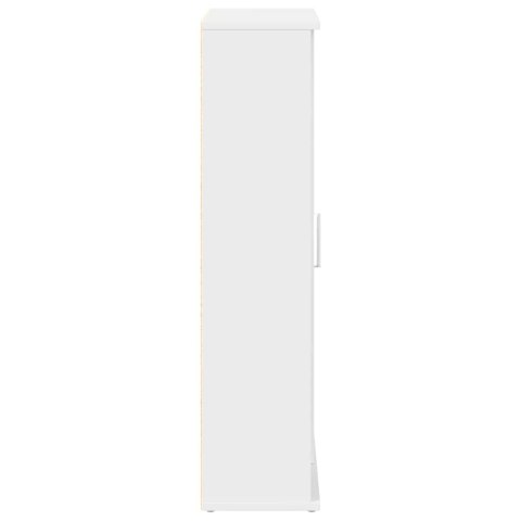 SZAFKA ŁAZIENKOWA Z UCHWYTY NA ROLKI BIAŁA 39X22X90CM