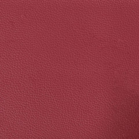 FOTEL CHESTERFIELD WINNA CZERWIEŃ TAPICEROWANY SZTUCZNĄ SKÓRĄ