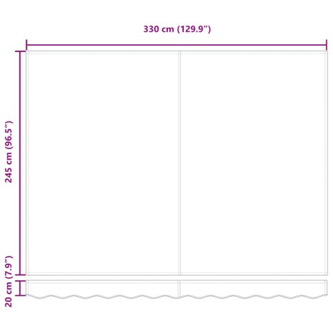 MARKIZA ZWIJANA POMARAŃCZOWY I BRĄZOWY 350X250CM TKANINA