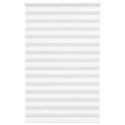 VidaXL Roleta zebra, biała, szerokość tkaniny 140,9 cm, poliester