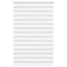 VidaXL Roleta zebra, biała, szerokość tkaniny 140,9 cm, poliester