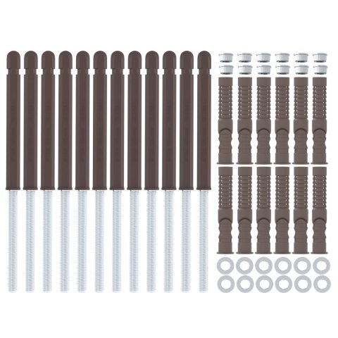 UCHWYT DO PÓŁEK PŁYWAJĄCYCH 12 PCS BRĄZOWY Ø10X 170MM STAL