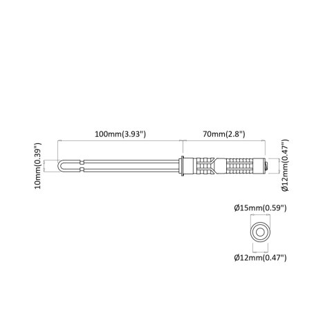 UCHWYT DO PÓŁEK PŁYWAJĄCYCH 12 PCS BRĄZOWY Ø10X 170MM STAL