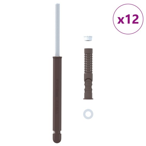 UCHWYT DO PÓŁEK PŁYWAJĄCYCH 12 PCS BRĄZOWY Ø12X 190MM STAL