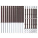 UCHWYT DO PÓŁEK PŁYWAJĄCYCH 12 PCS BRĄZOWY Ø12X 190MM STAL