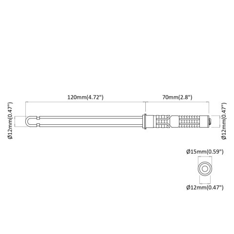 UCHWYT DO PÓŁEK PŁYWAJĄCYCH 12 PCS BRĄZOWY Ø12X 190MM STAL