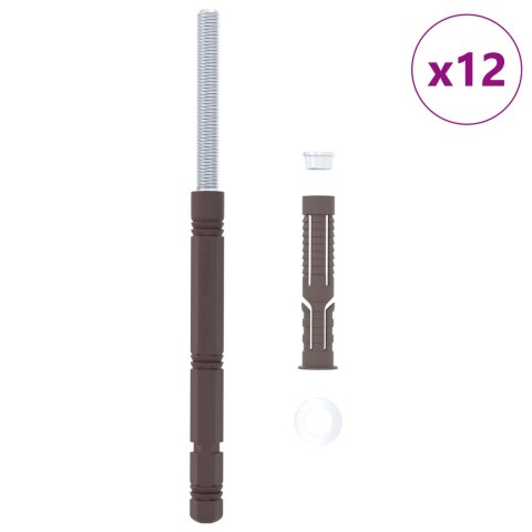 UCHWYT DO PÓŁEK PŁYWAJĄCYCH 12 PCS BRĄZOWY Ø14X 210MM STAL