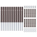 UCHWYT DO PÓŁEK PŁYWAJĄCYCH 12 PCS BRĄZOWY Ø14X 210MM STAL