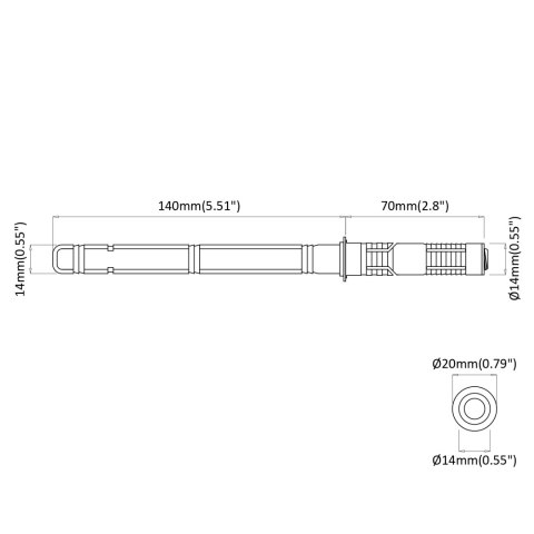 UCHWYT DO PÓŁEK PŁYWAJĄCYCH 12 PCS BRĄZOWY Ø14X 210MM STAL