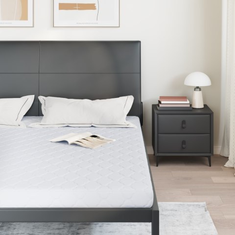 VidaXL Materace Biały 200 x 200 cm 100% materiał poliestrowy