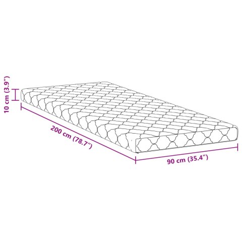 MATERACE BIAŁY 200X 90CM 100% MATERIAŁ POLIESTROWY