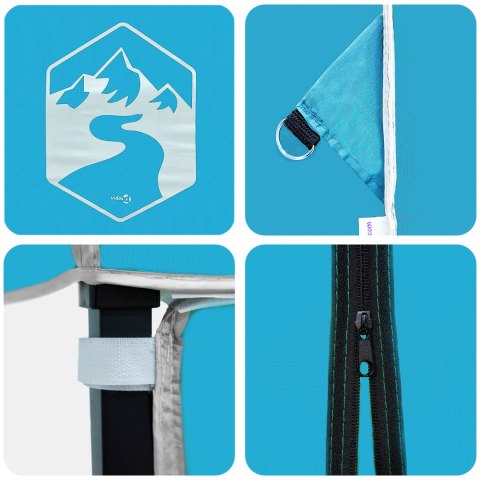 NAMIOT OCHRONNY NIEBIESKI 200X200CM TKANINA OXFORD