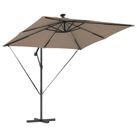 PARASOL BANANA NA WYSIĘGNIKU CIEMNOSZARY 249X249X250CM