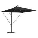 VidaXL Parasol banana na wysięgniku Czarny 249 x 249 x 250 cm
