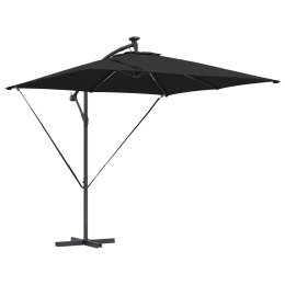 VidaXL Parasol banana na wysięgniku Czarny 249 x 249 x 250 cm