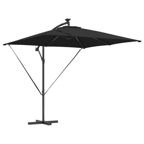 VidaXL Parasol banana na wysięgniku Czarny 249 x 249 x 250 cm