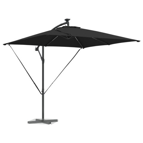 VidaXL Parasol banana na wysięgniku Czarny 249 x 249 x 250 cm