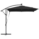 VidaXL Parasol banana na wysięgniku Czarny 249 x 249 x 250 cm