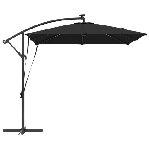 VidaXL Parasol banana na wysięgniku Czarny 249 x 249 x 250 cm