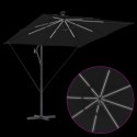 VidaXL Parasol banana na wysięgniku Czarny 249 x 249 x 250 cm