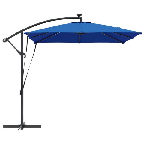 VidaXL Parasol banana na wysięgniku Niebieski 249 x 249 x 250 cm