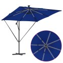 VidaXL Parasol banana na wysięgniku Niebieski 249 x 249 x 250 cm